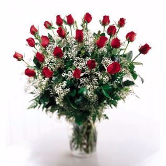 Picture of 24 Roses in Vase